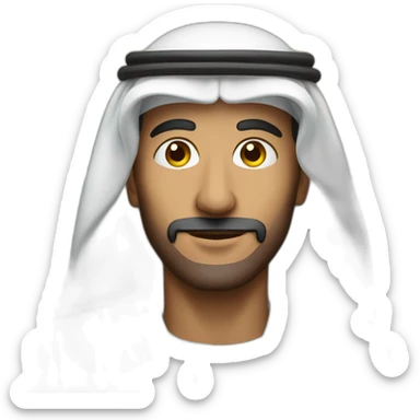 a man from saudi arabia, with a sky background sticker