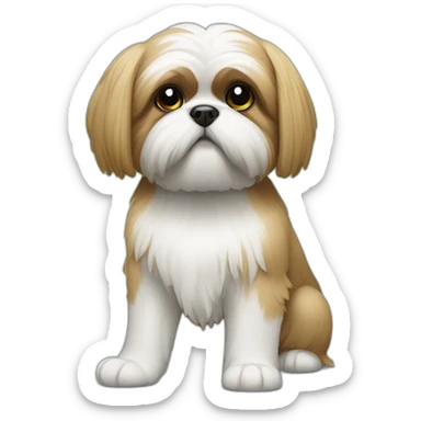 Shi tzu con placa verde sticker