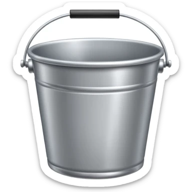 metallic empty bucket sticker
