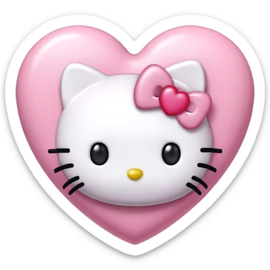 Hello kitty heart  sticker