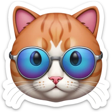 Cat with sunglasses sticker