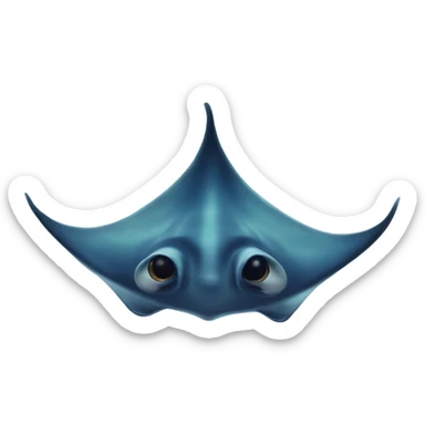 manta ray no eyes sticker