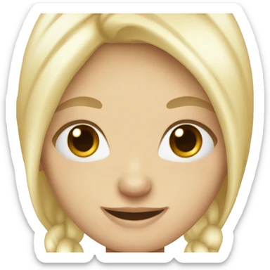white blonde vanilla girl smiling sticker