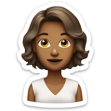 девушка с коричневыми волосами sticker