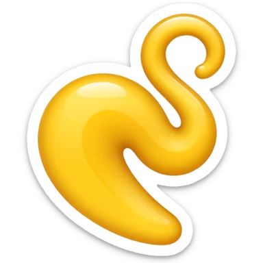 Thin Yellow swirl sticker