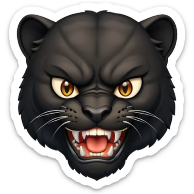 angry panther animal sticker