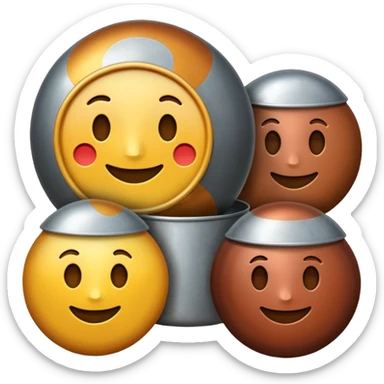 vreau emoji pentru aluminiu, nichel, staniu, otel, cupru, staniu sticker