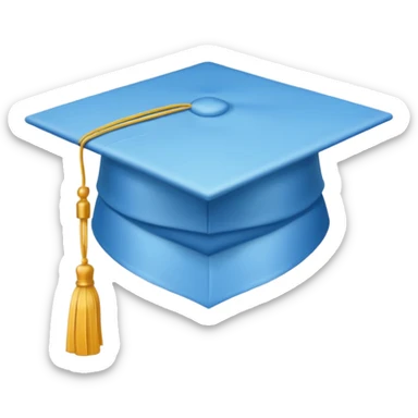 cappello da laurea per un corso terminato blu celeste danza aerea esame bello sticker