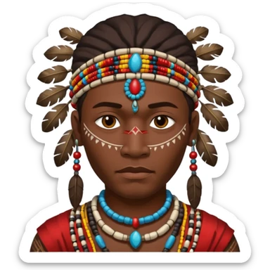 tribal man sticker
