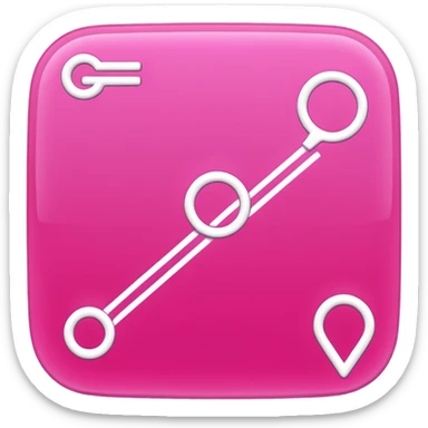 pink big gps map lines sticker