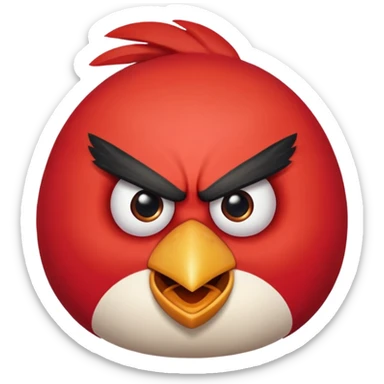 Red angry birds  sticker