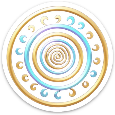 Psychic spiral icon sticker