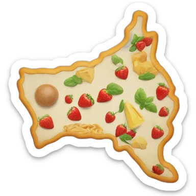 map marker shape, "food", white bg, w h 80% sticker