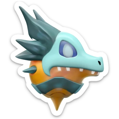 Futuristic Meloetta-Celebi-Fionbri-Protogen-Pokémon-Digimon-Fakémon-fusion-hybrid-creature sticker