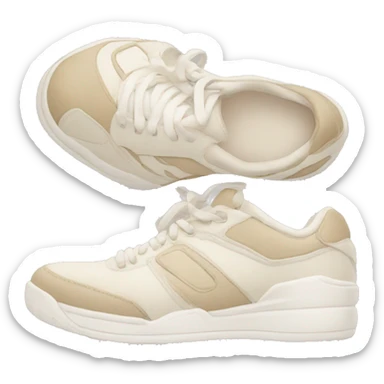white and beige tennis shoes sticker