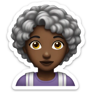  Black girl fustrated  sticker