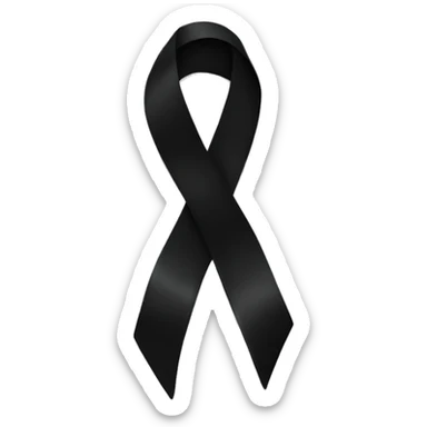 Black ribbon  sticker