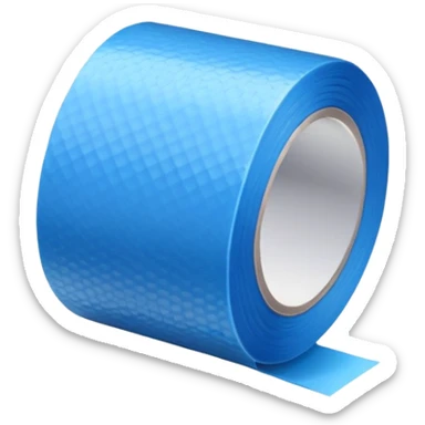 A roll of blue adhesive tape sticker