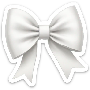 white bow sticker