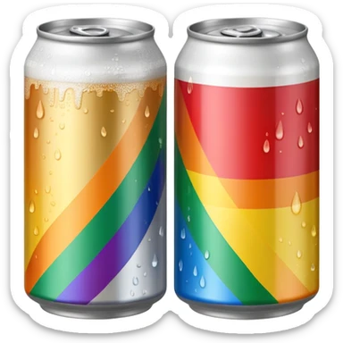 gay light beer can sticker
