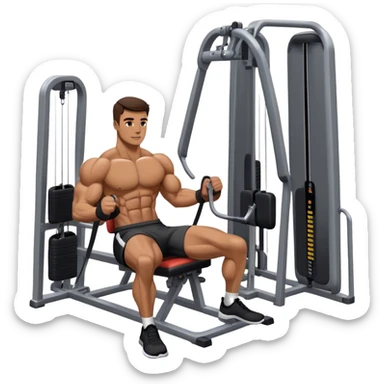 athlete using abductor-machine gym sticker