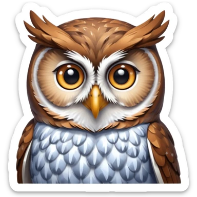 🦉 le mm hibou mais glacé  sticker