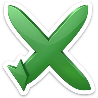 Green check mark with high flick no background sticker
