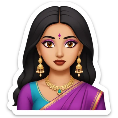 pretty south asian baddie with makeup sticker
