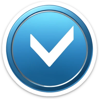 A blue tick ✅ verification badge with a rough outer body for my tiktok account sticker