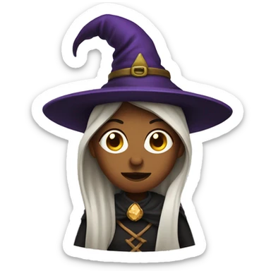 a witch with a sultan outift sticker