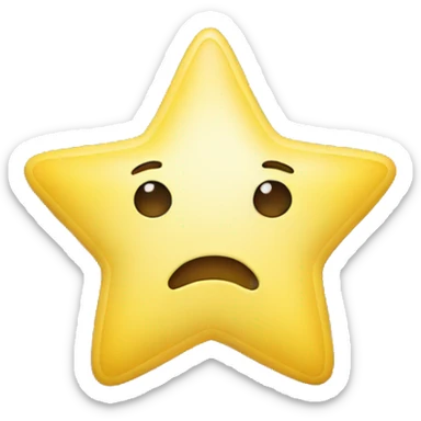Yellow Star with no facial features  sticker