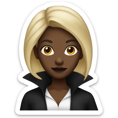 Black girl Vampire with blonde hair sticker