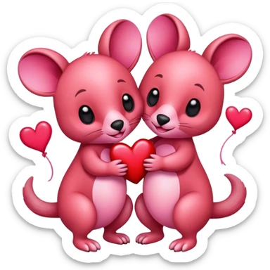 valentine’s day marsupial  sticker