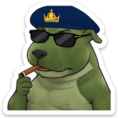 American bully smoking  sticker