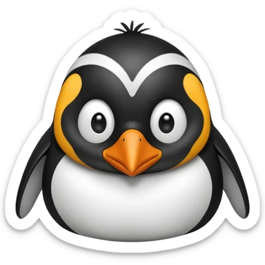 shocked penguin sticker