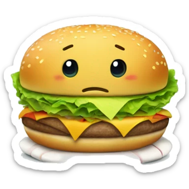 Cheeseburger playing tennis sticker