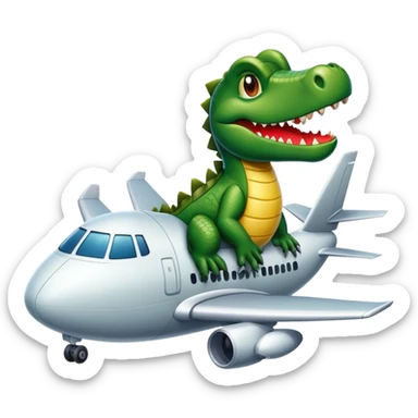 Cocodrilo fusionado con un avion  sticker