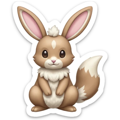 Lopunny-Cinccino-fusion (full body) sticker