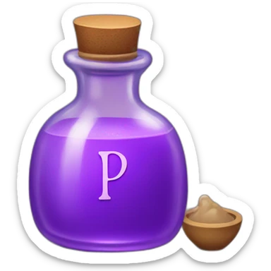Violet Potion with p letter written sticker