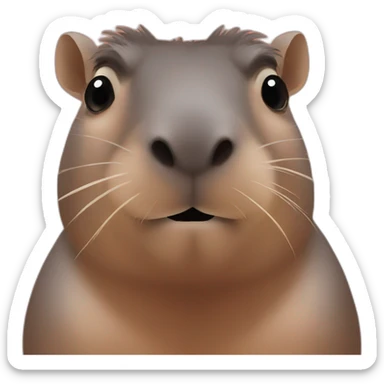 Capibara flirting sticker