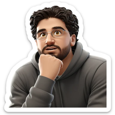 mysterious boy in hoodie sticker