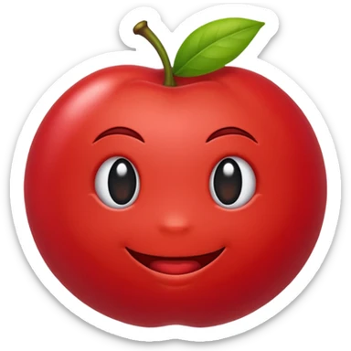 Eu quero um emoji de acerola, SEM CARINHA, NÃO COLOCA ROSTO NO EMOJI sticker