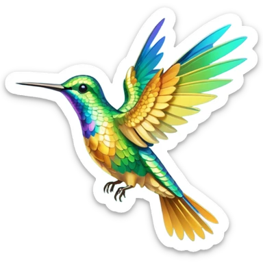 Colibri dorado sticker