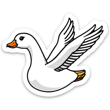 flying goose sticker
