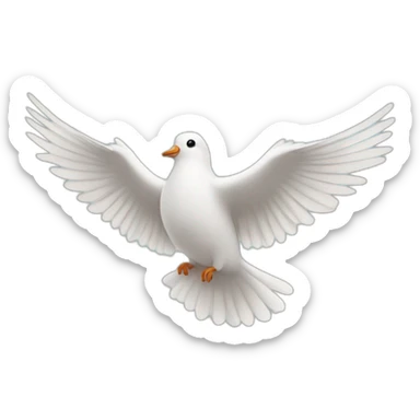 Happiness and love dove sticker