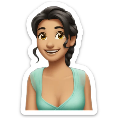 Jasmine Disney happy smile sticker