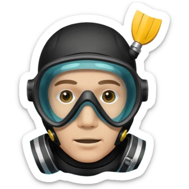 Underwater man sticker