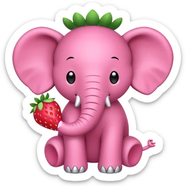 Strawberry éléphant Roblox sticker