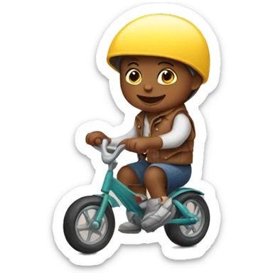 baby riding a bike sticker