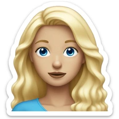 Blonde with blue eyes sticker